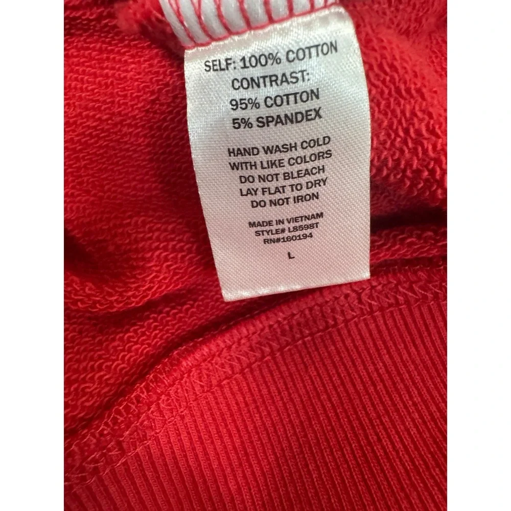 By Together Varsity 67 Pullover Knit Sweater Dusty Red Womens Large NEW